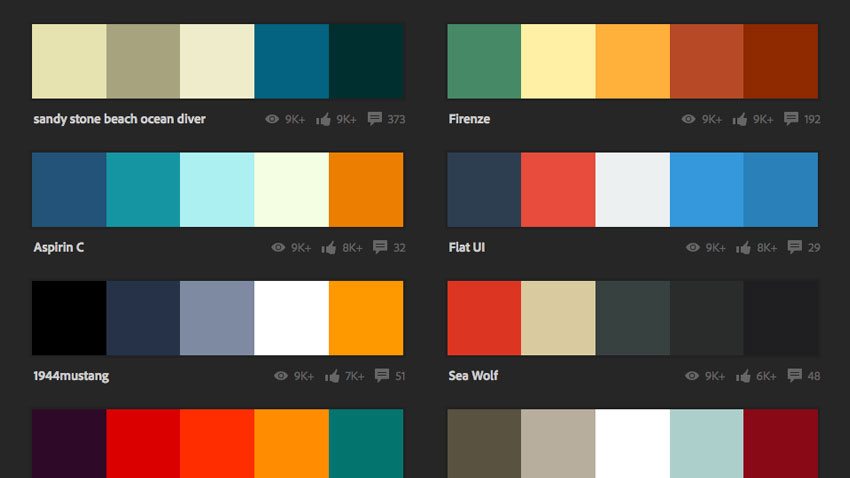 Bảng màu trong Adobe Color giúp bạn kết hợp màu sắc