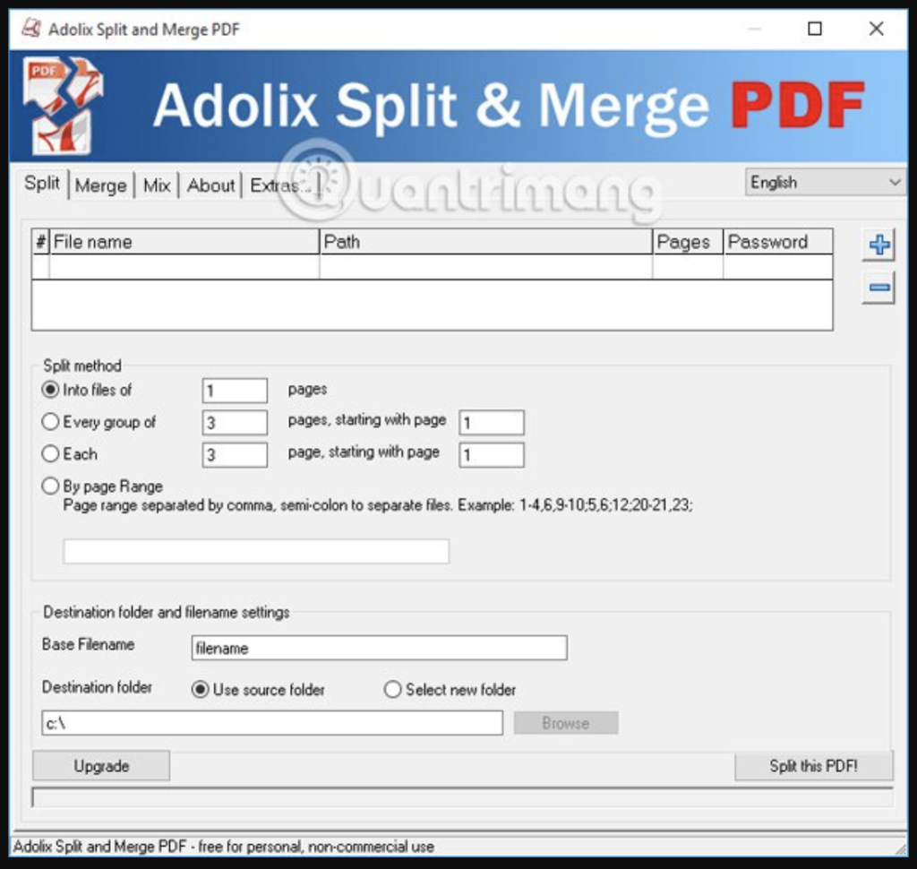 Ghép file PDF bằng Adolix Split and Merge PDF - Bước 2