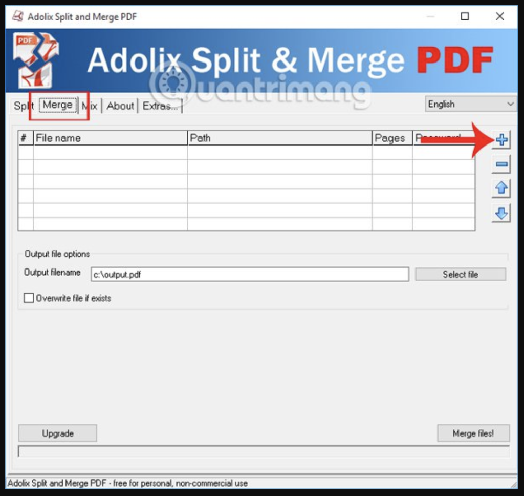 Ghép file PDF bằng Adolix Split and Merge PDF - Bước 3