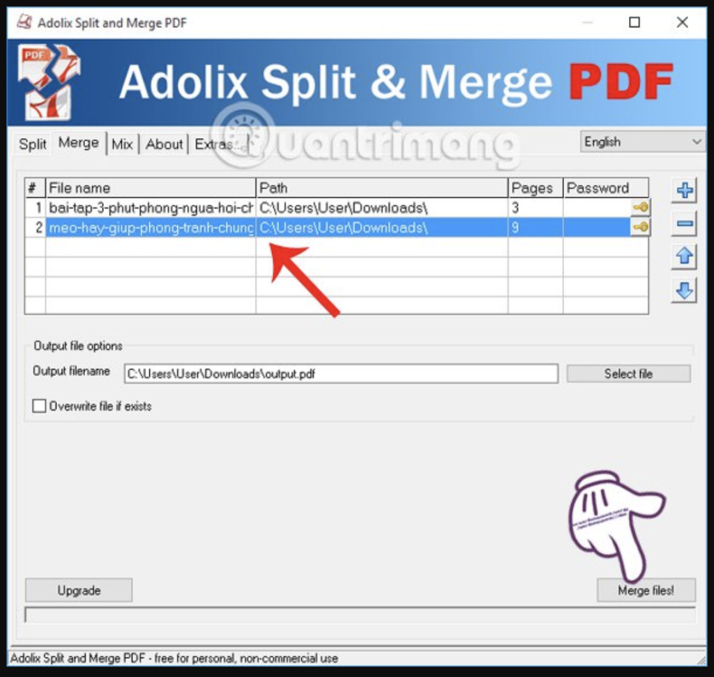 Ghép file PDF bằng Adolix Split and Merge PDF - Bước 4